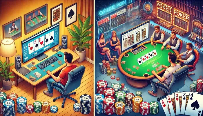 Online poker vs offline comparison