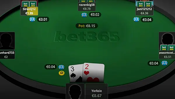 Bet365 Poker gameplay